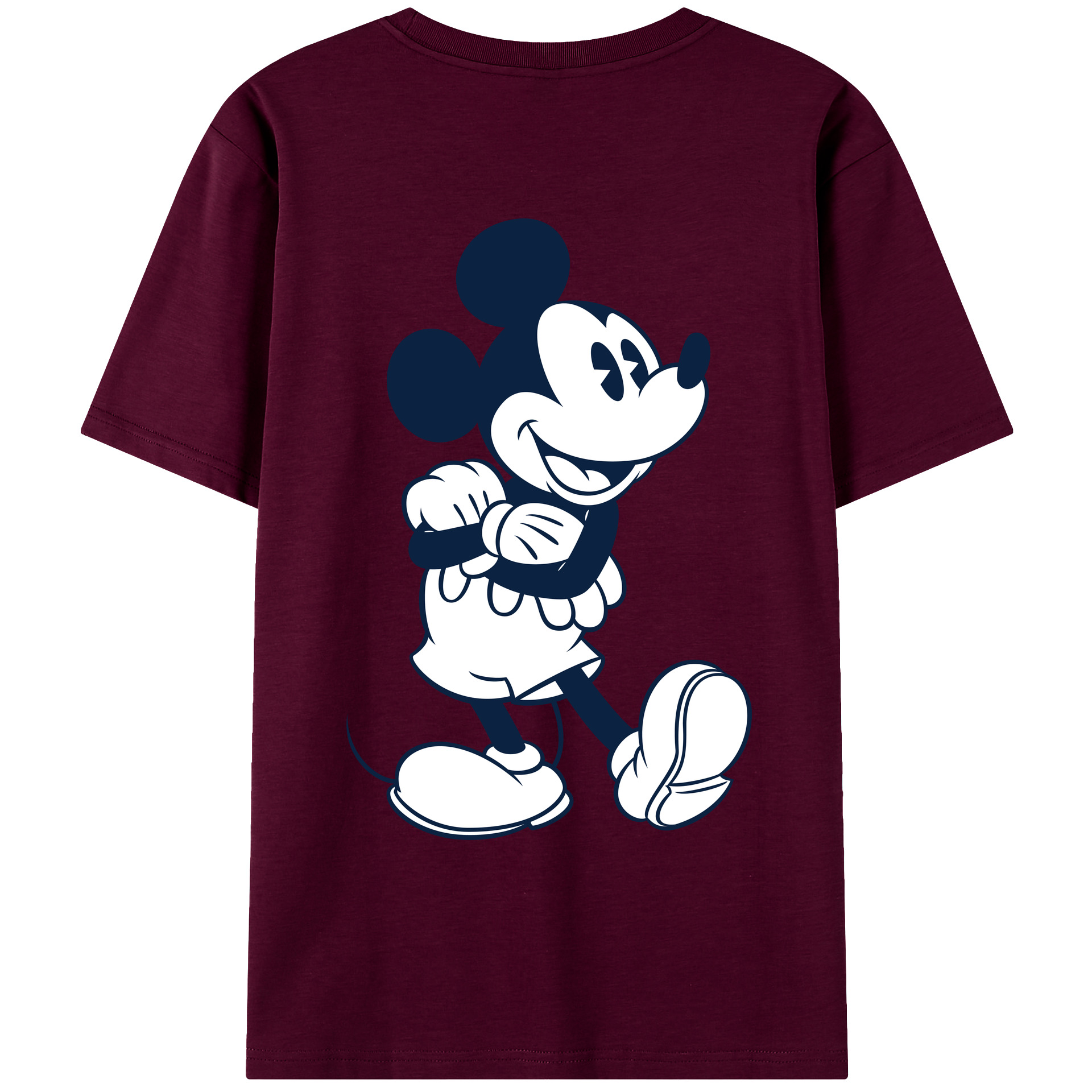 （画像用） ミッキーマウス Mickey Mouse レディース半袖Tシャツ(バックプリント)